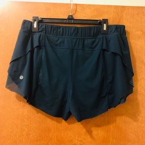 lululemon athletica teal shorts